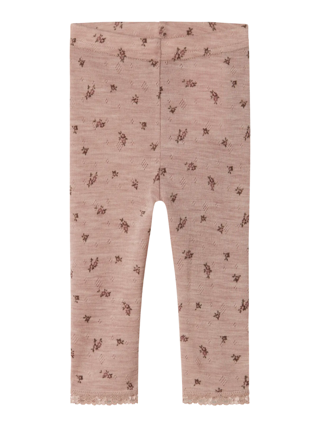 Wang wool leggings, Shadow Gray/Small Flowers