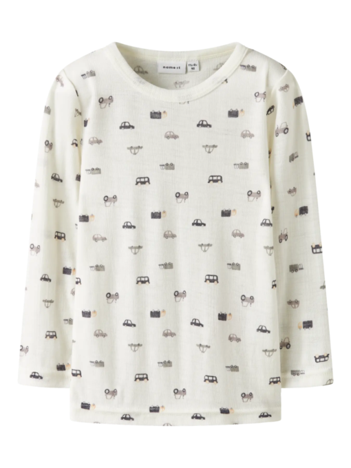 Wang wool top, Snow White/Small Cars