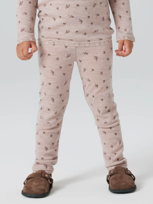 Wang wool legging, Shadow Gray/Small Flowers