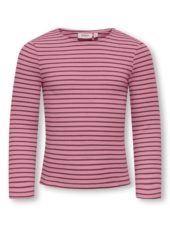 Maude, stripe top, Mauve vine