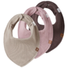 Yvette 3p scarf bib, Burnished Lilac/peppercorn