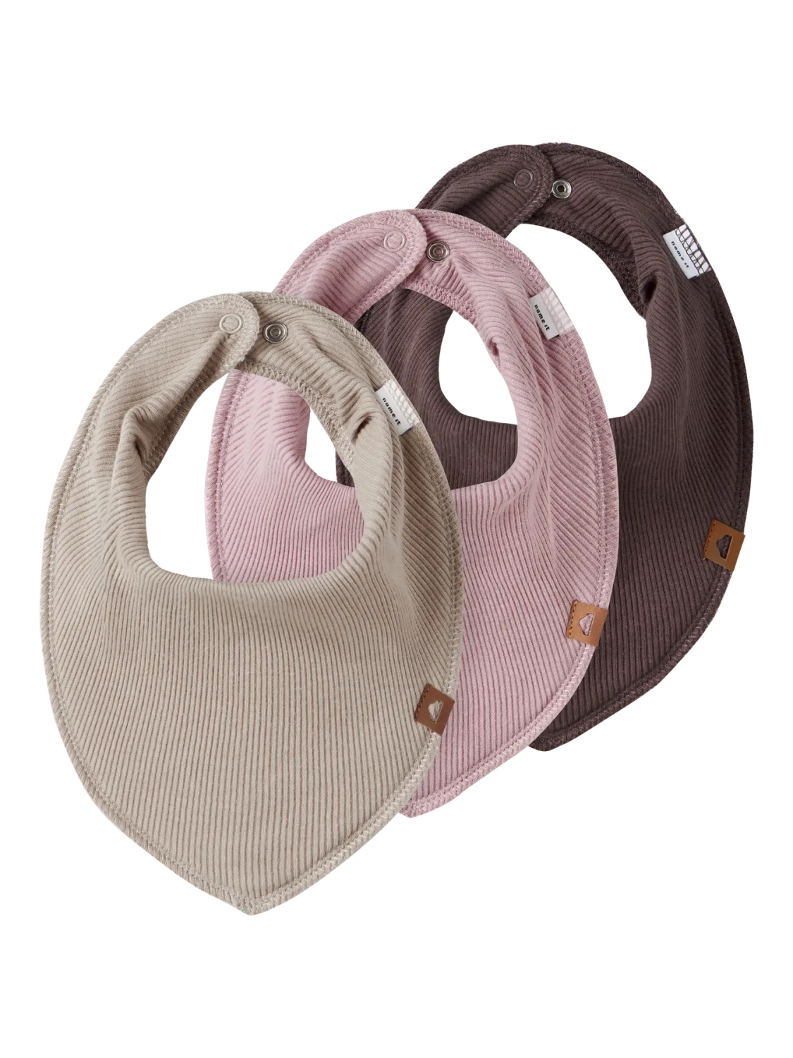 Yvette 3p scarf bib, Burnished Lilac/peppercorn