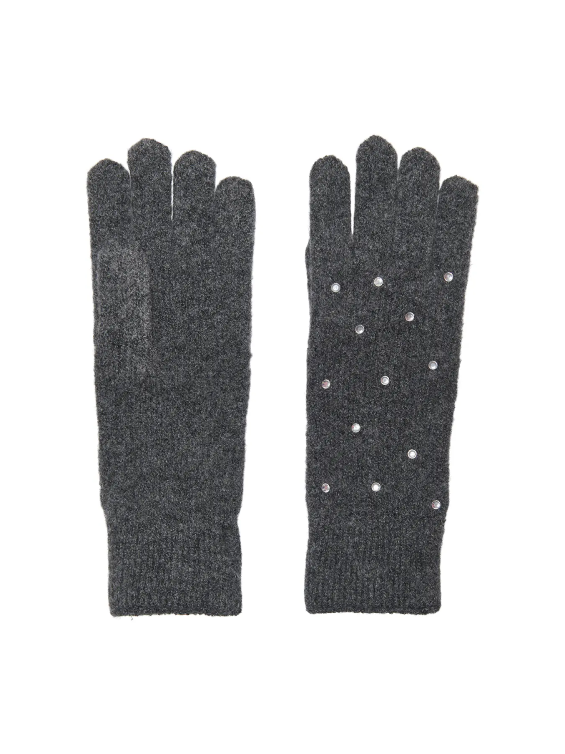 Chyna knit soft gloves, Dark grey