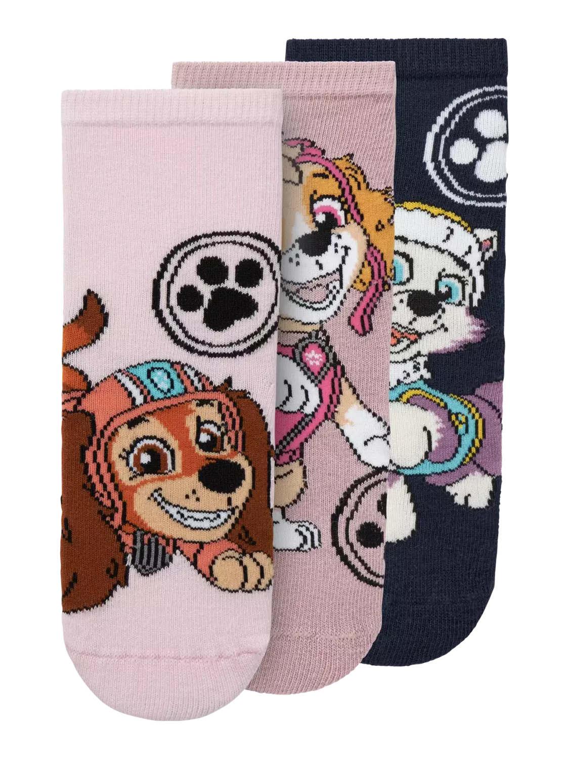 Nanine paw 3p sock, Navy Blazer