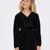 Vella velvet dress, Black/studs