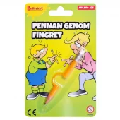 Penn gjennom finger