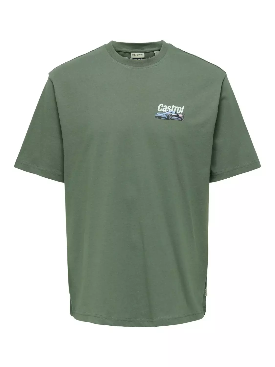 osjCASTROL tee, Castor gray