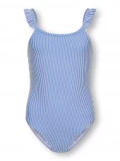 Sunny structure swimsuit, Ultramarine stripes