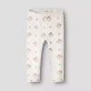 NBFlayo slim leggings, Coconut milk/Flower