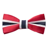 NMMdubble bowtie, Rio Red stripes