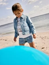 NMFrose denim shorts, Ligth blue anglaise