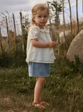 NMFfunda loose skirt, Medium blue