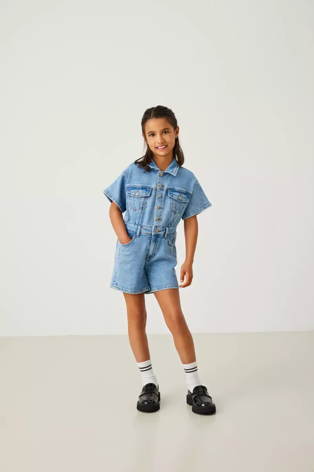 KOGcastel playsuit, Medium Blue Denim