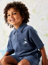 NMMjared terry polo, Vintage indigo