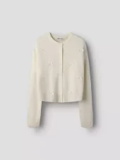 NKFkarin knit cardigan, Antique white