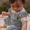 NBFfunda loose shortall, Medium Blue Denim