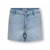KOGcomet wide rhinestone shorts, Light Blue