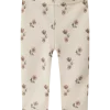 NBNnilo Wool/Modal slim legging, Turtledove Flower
