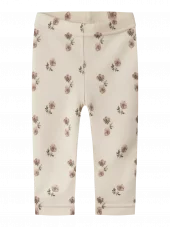 NBNnilo Wool/Modal slim legging, Turtledove Flower