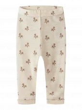 NBFnalu Wool/Modal Slim Legging, Turtledove Flower