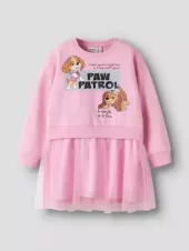 NMFarra Paw Patrol swe dress, Begonia pink
