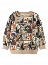 NMMOSWALDY LS nreg sweat bru box, sesame