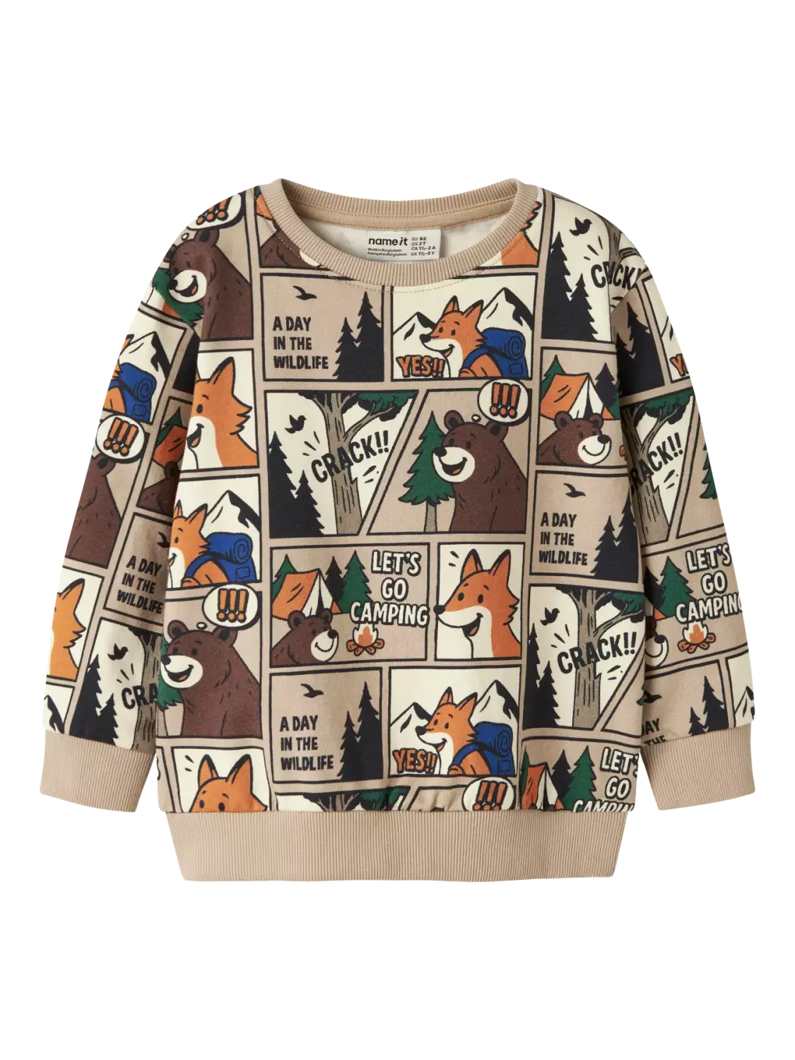 NMMOSWALDY LS nreg sweat bru box, sesame