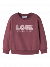 NMFOCLOVE LS NREG sweat bru, wild ginger