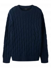 NLMnaible o neck knit, Navy