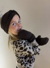 KOGthea teddy mittens, Coffee