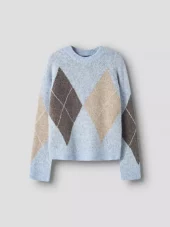 NLFleave harlekin knit, Kentucky blue