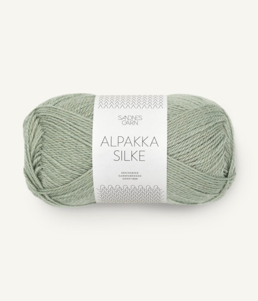 Alpakka Silke 8521 Støvet Lys Grønn