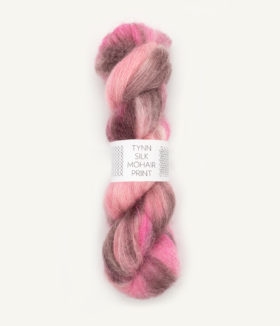 Tynn Silk Mohair Print 4700 Pink Berries