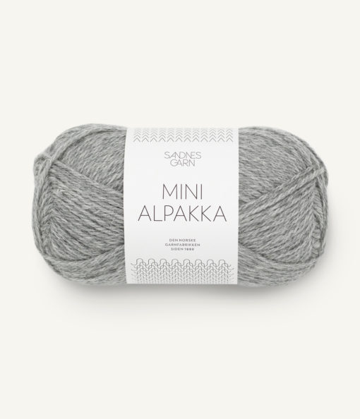 Mini Alpakka 1042 Gråmelert