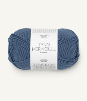 Tynn Merinoull 6052 Jeansblå
