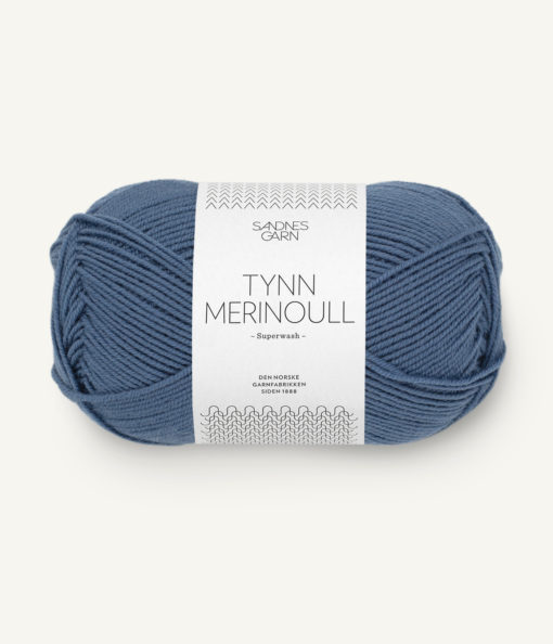 Tynn Merinoull 6052 Jeansblå