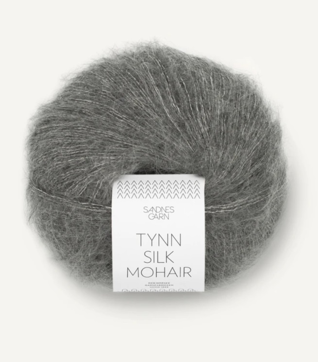 Tynn Silk Mohair 1053 Mørk Gråmelert