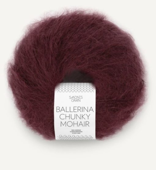 Ballerina Chunky Mohair 4372 Dyp Burgunder