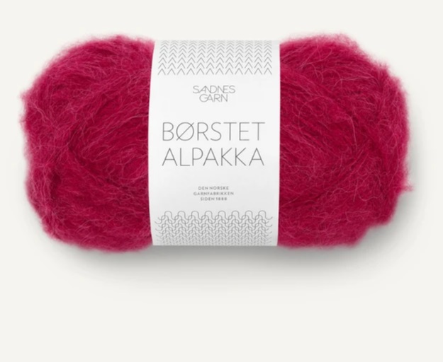 Børstet Alpakka 4255 Rumba Red