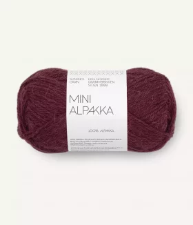 Mini Alpakka 4372 Dyp burgunder