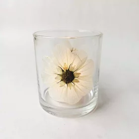 Lysglass botanikk creme 7x8cm