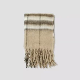 Black Check Mohair pledd