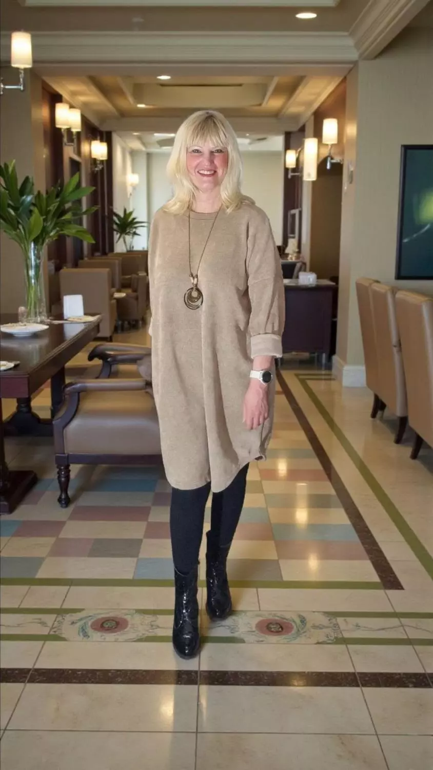 ORNELLA,kjole/Tunic,beige