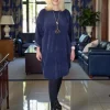 ORNELLA,kjole/ tunic.navy