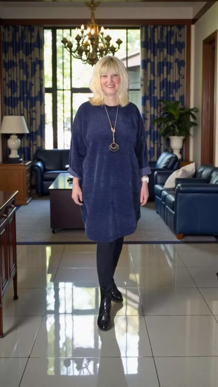 ORNELLA,kjole/ tunic.navy