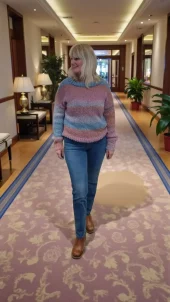 BESSIE Jeans L blå L30