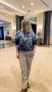 MOONDUST, bella blouse,blå