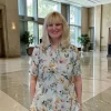 Valentina`s bluse m print,lys beige