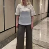 IN FRONT, Agnete blouse creme