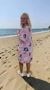 MODA, Kjole/Tunika, rosa m/print